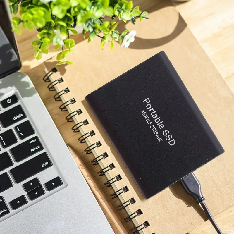 M.2 Portable External SSD, High-Speed Data Transfer Storage for Laptops/Tablets, Shockproof T5 Model Mini Body for Mobile Users, 500GB to 12TB Solid State Drive Upgrade