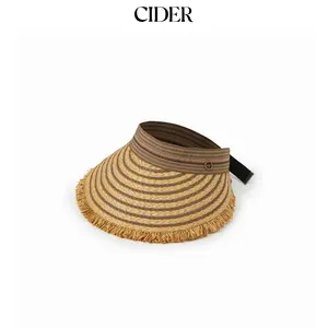 Cider STRIPED WIDE BRIM STRAW HAT