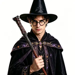 3pcs/1set Halloween Party Cosplay Wand, 30cm Fantasy Wizard Wand for Halloween Costume, Role Play, Themed Party, Carnival & Halloween Decor