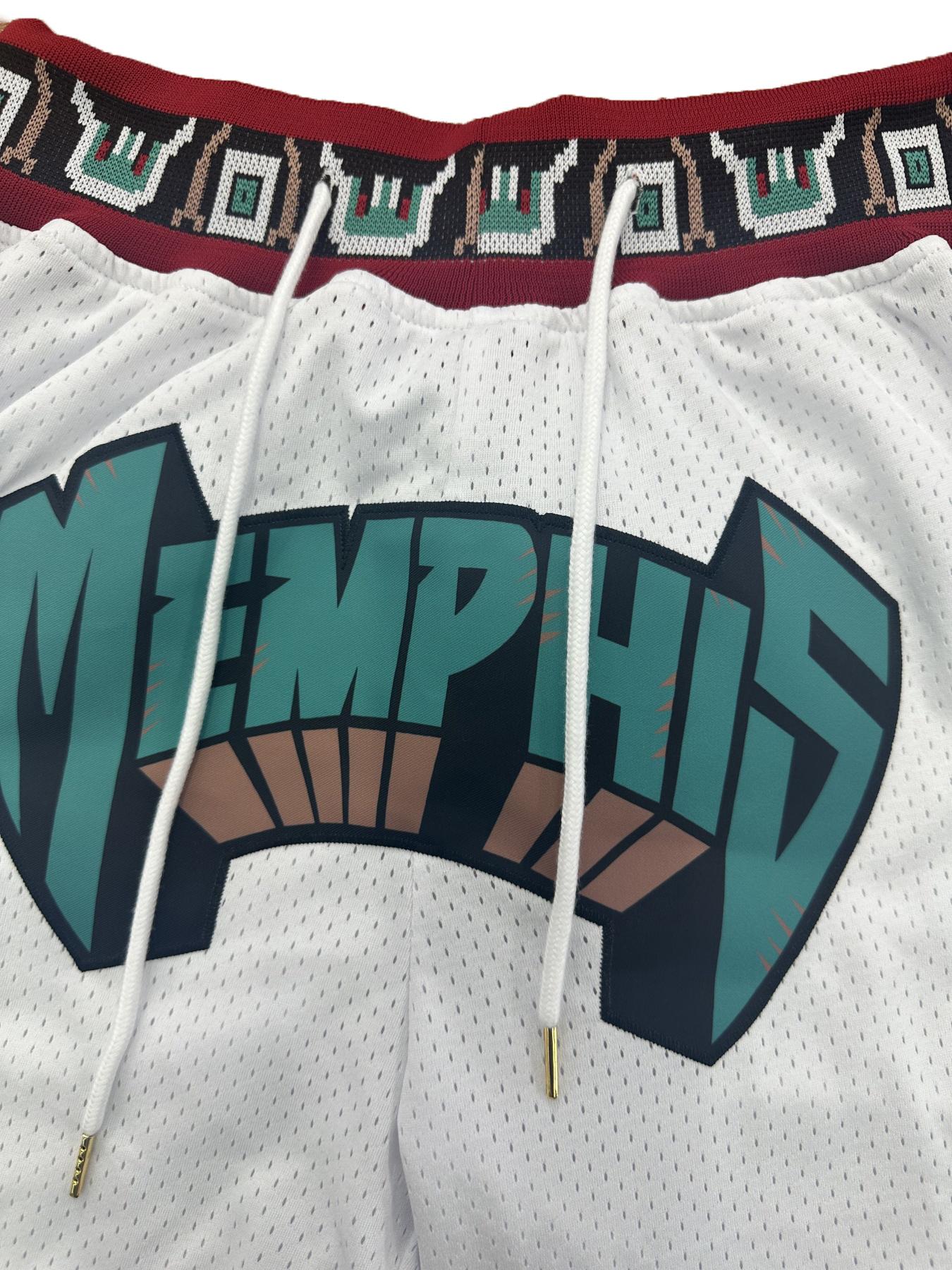 Men's Letter & Number Embroidery Pocket Basketball Shorts, Loose Casual Breathable Quick Drying Shorts for Outdoor Sports, Men's Sportswear for Basketball, Athleisure Style Bottoms, Gym Apparel, Athletic Shorts, Streetwear Sports Shorts