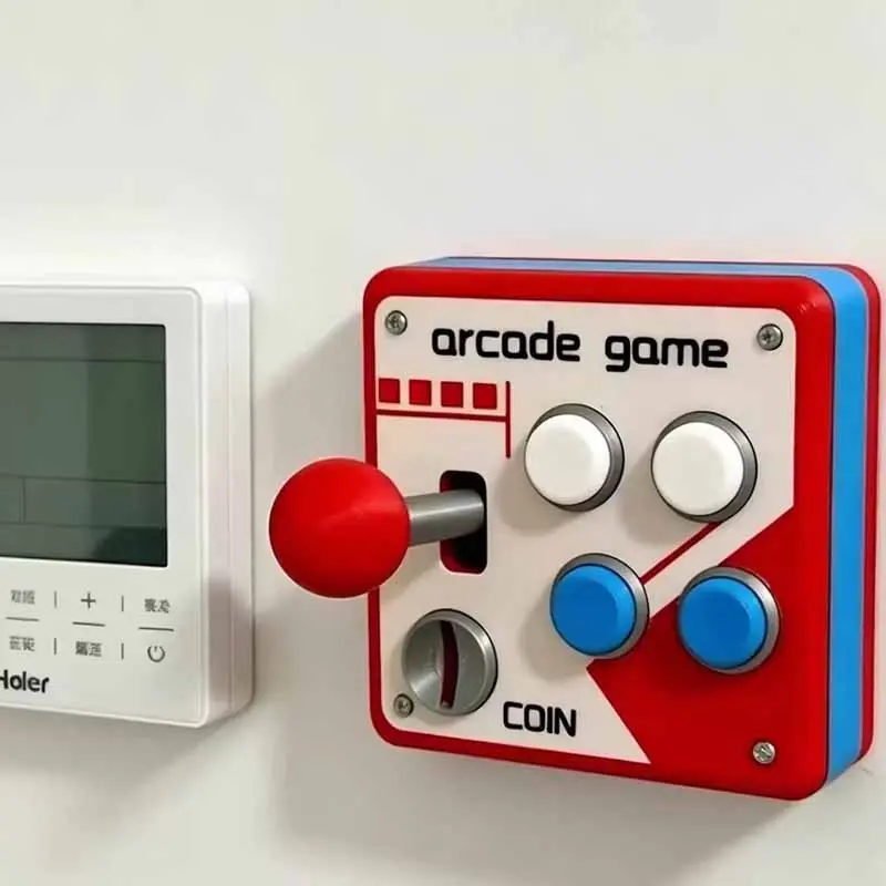 1pc - This Fun, Retro Arcade Joystick-shaped Light Switch Panel, , Features a Decorative Cover and a Sliding Rocker Mechanism, Making It Ideal for Gamers' Bedrooms and Gaming Rooms. A Perfect Gift for Game Enthusiasts