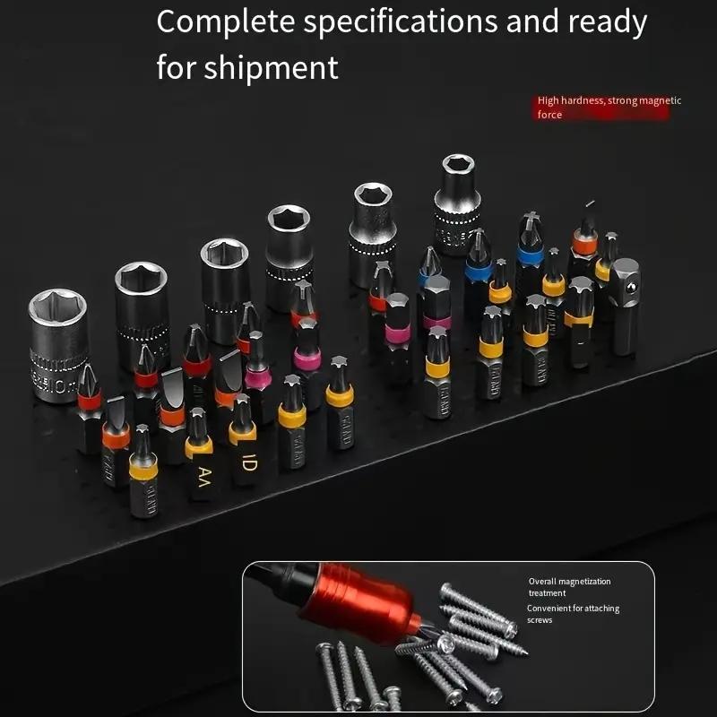 Multifunctional Screwdriver Bit Set with Cross, Flat, Hex and Star Heads, Essential Home Tool Kit for Easy Repairs and DIY Projects