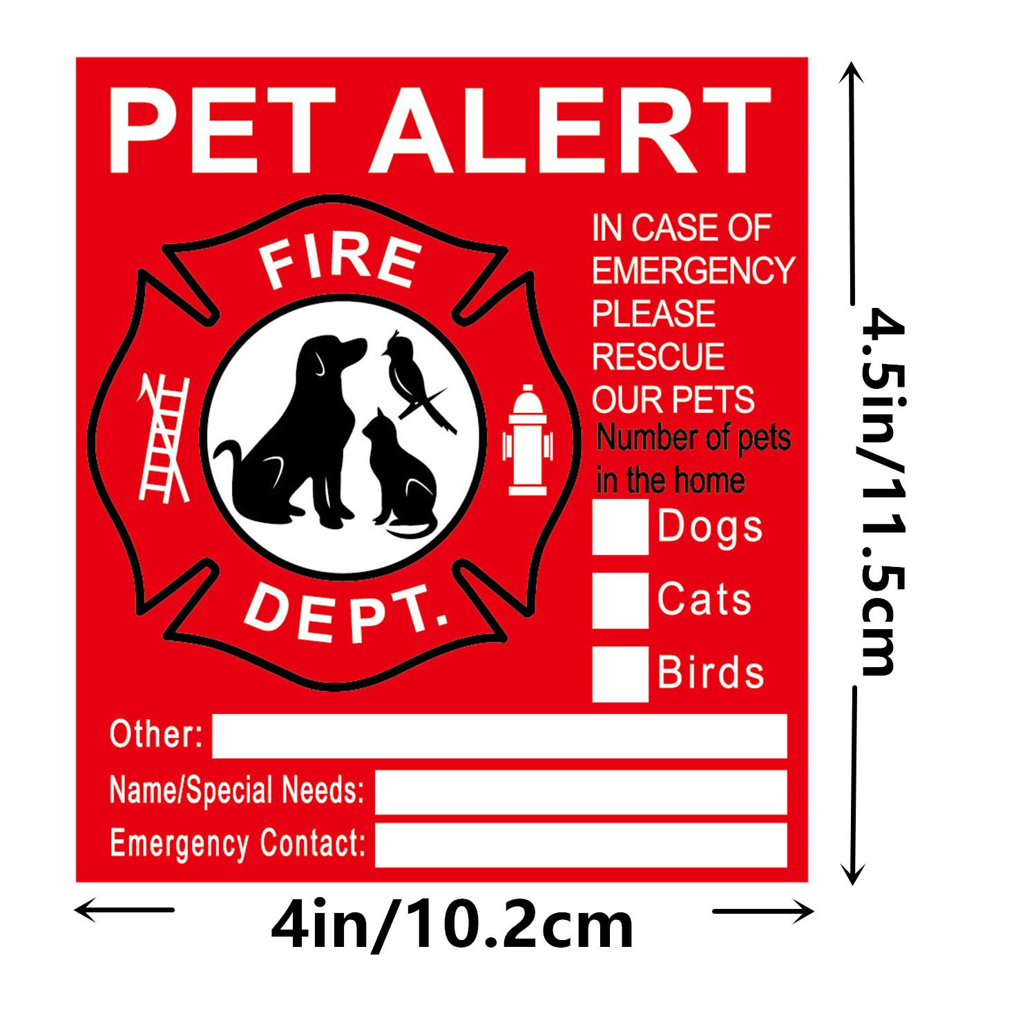 Pet Alert Sticker, 5pcs/set Pet Themed Warning Sticker for Home, Pet Alert Notification Sticker for Garden Yard