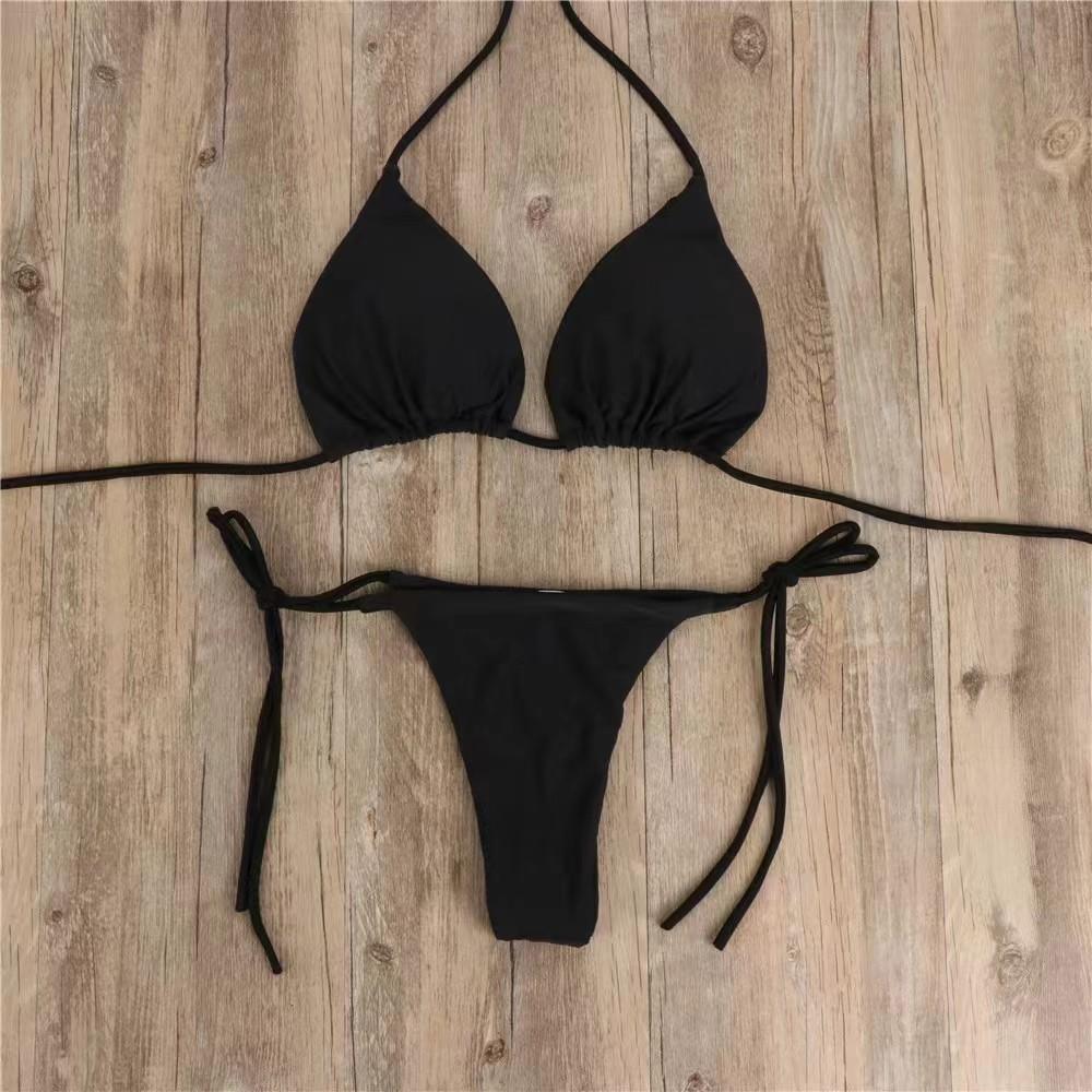 Women’s Sexy Lace-Up Bikini - 3-Piece Adjustable Push-Up Swimsuit