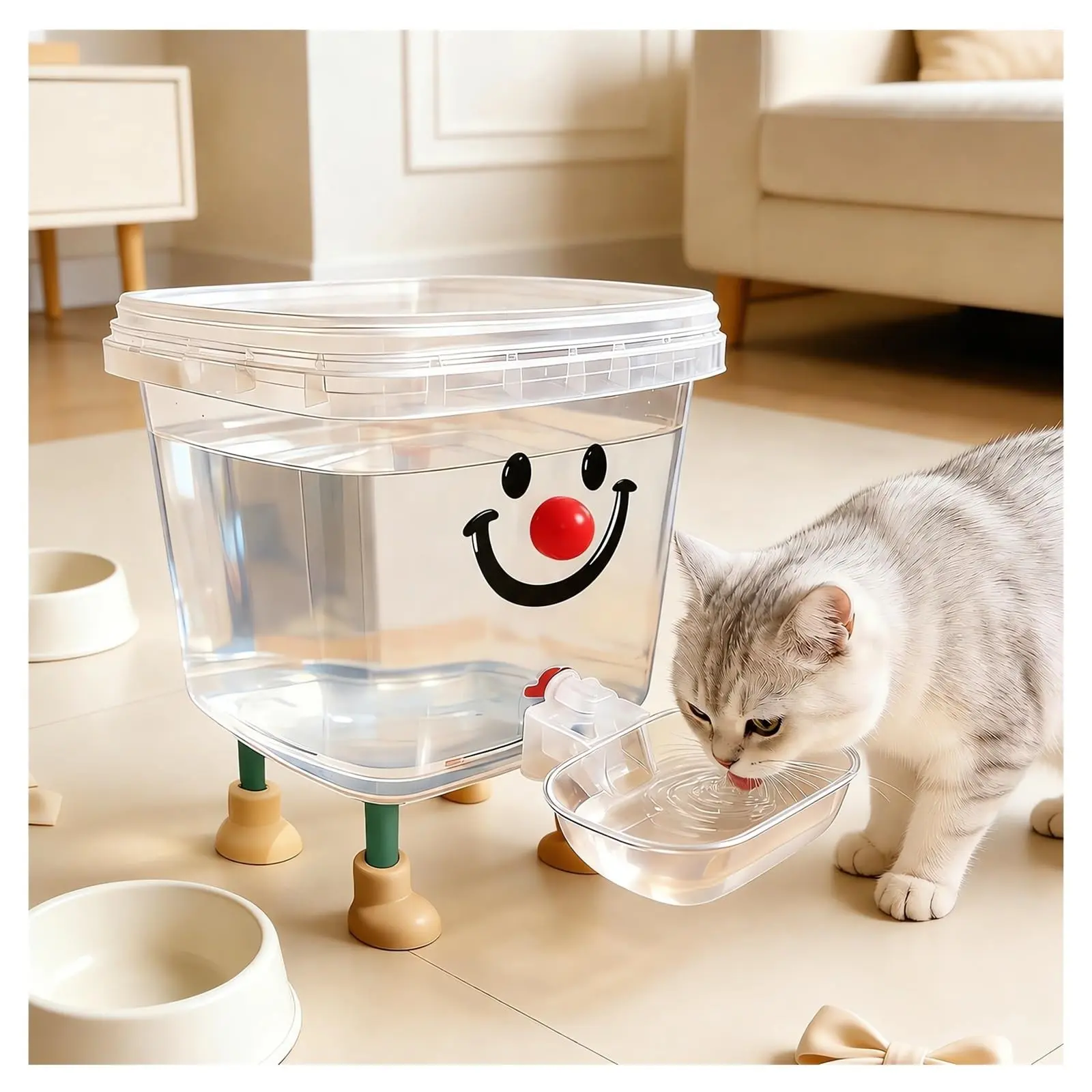 Dog and Cat Water Feeder, 3 Liter Large Capacity, Automatic Water Filler, Pet Water Dispenser, Ideal for Home Living Room