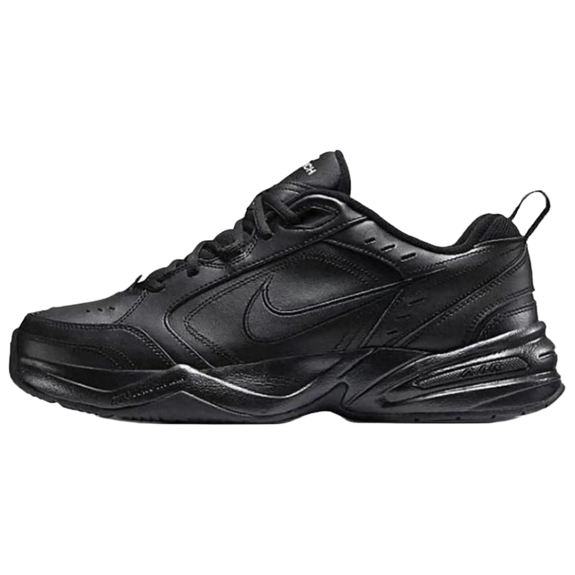 Nike Air Monarch 4 Retro Casual Low-Top Dad Shoes for Men in Black Verifiable, with credentials and supporting global authentication
