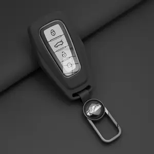 Silicone Fashion Car Key Case Cover for Geely Coolray X6 Emgrand Global Hawk Gx7, Durable Protective Shell Holder Accessory