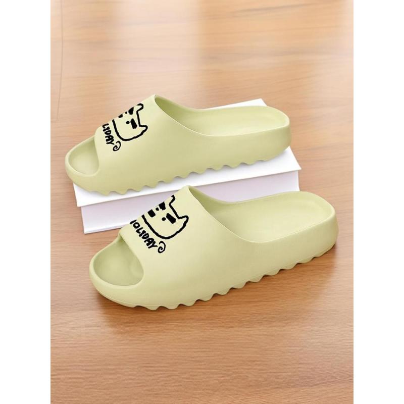 (New)Women's Cute Cartoon Dog Pattern Slides, Casual Soft Comfortable Home Slippers, Non-slip Slippers for Indoor & Outdoor Wear, Girl(Gift)11