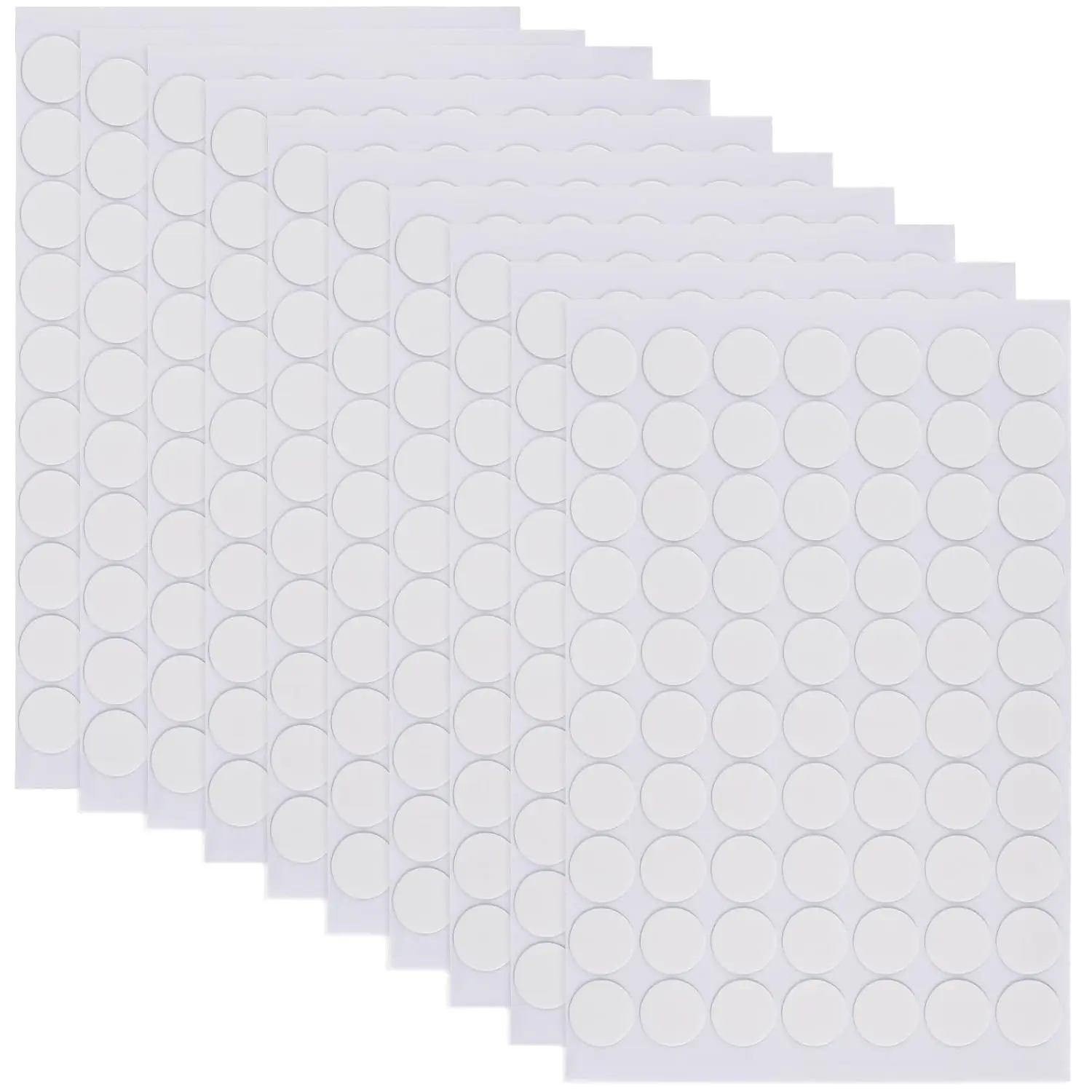 700 count Circle Dot Stickers Lables 3/4" White Double Sided Sticky Transparent Sticky Tack Adhesive for Office Festival Decoration