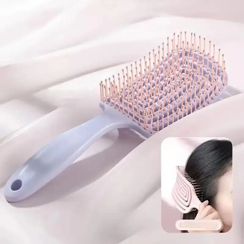 💆 Scalp Massager Hair Brush ｜ Puffy High Crown Volume Paddle Comb ｜ Air Cushion Vent Hairbrush for Women (Styling & Detangling) Detangler Brush