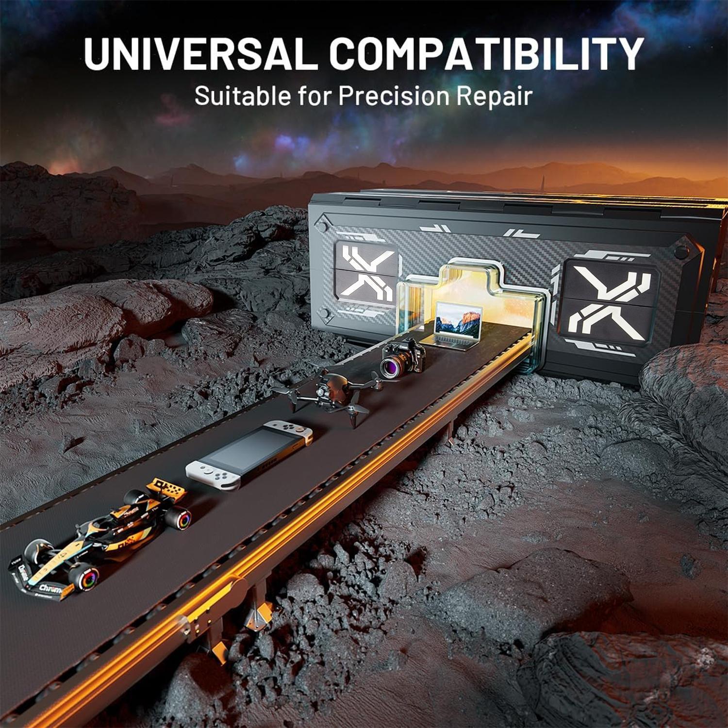 181 in 1 Electric Screwdriver Set, USB Rechargeable Electric Screwdriver with 3 Torque Settings, Professional Repair Tool Kit for Phone/Laptop/Camera/Watch