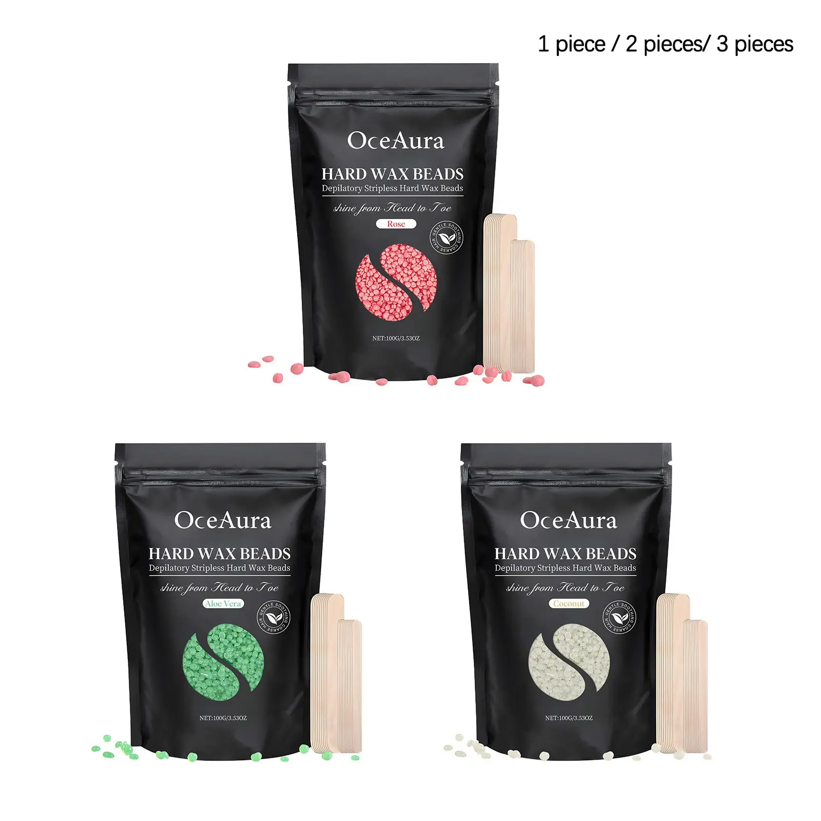 Hair Removal Wax Beans Series, Gentle and Non-Irritating, Smooth and Soft Body Skin, Refreshing and Moisturizing, Body Care
