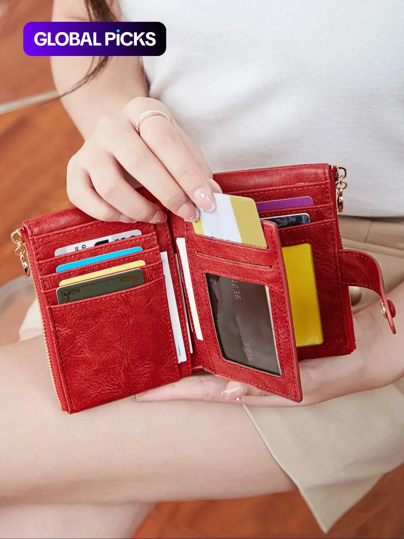 Women's Simple Casual Plain Color Zipper Wallet, Durable Versatile Fashion Wallet for Daily Use, Coin Purse, Christmas & Valentine's Day Gift