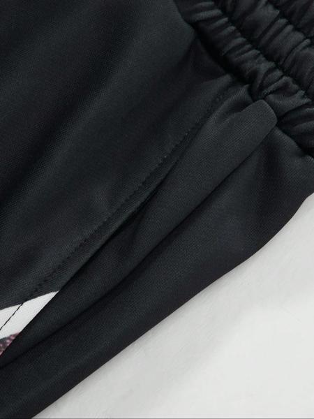 Men's Side Stripe Double Waisted Drawstring Waist Loose Wide Leg Sweatpants Streetwear Pants Men Street Wear Pants, Graphic Sweats, For Rave