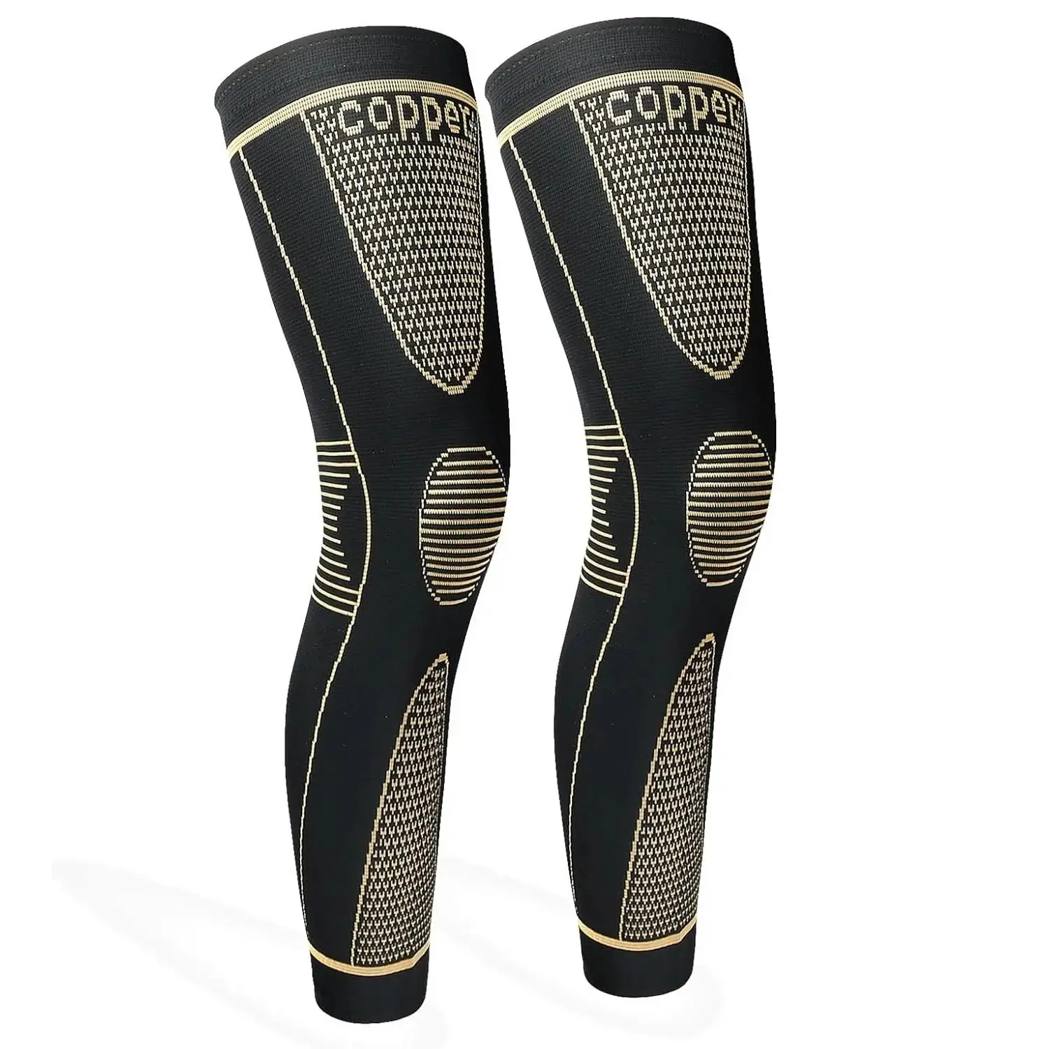 Full Leg Sleeves Long Compression Leg Sleeve Knee Sleeves Protect Leg, for Man Women Basketball, Arthritis Cycling Sport