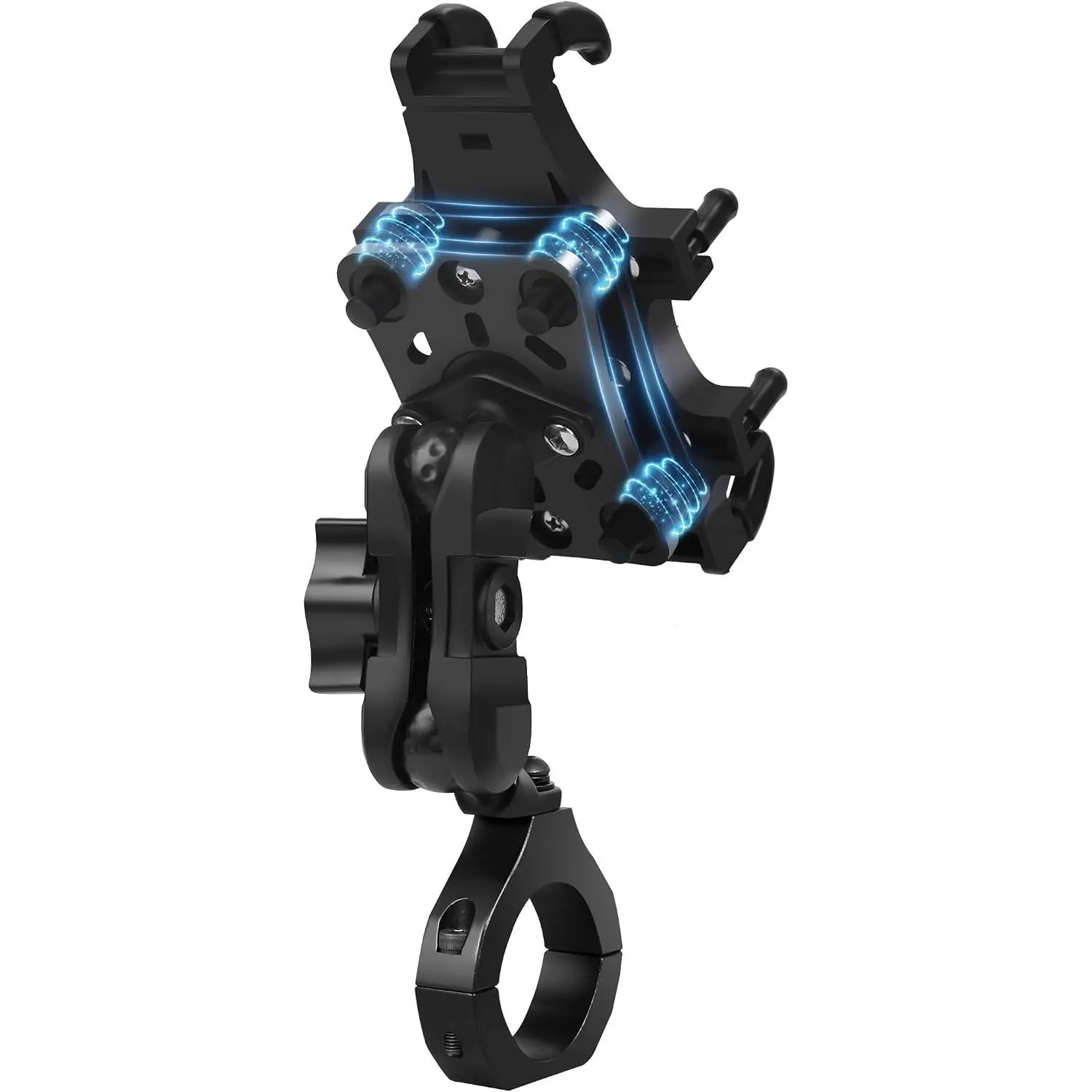 Anti-Shake UTV Phone Mount Holder with Vibration Dampener | Heavy Duty  SXS Cell Phone Holder Fit for 1.75"-2" Roll Cage, Adjustable & Full Protection, Holds 4.7"-7.1" Phones
