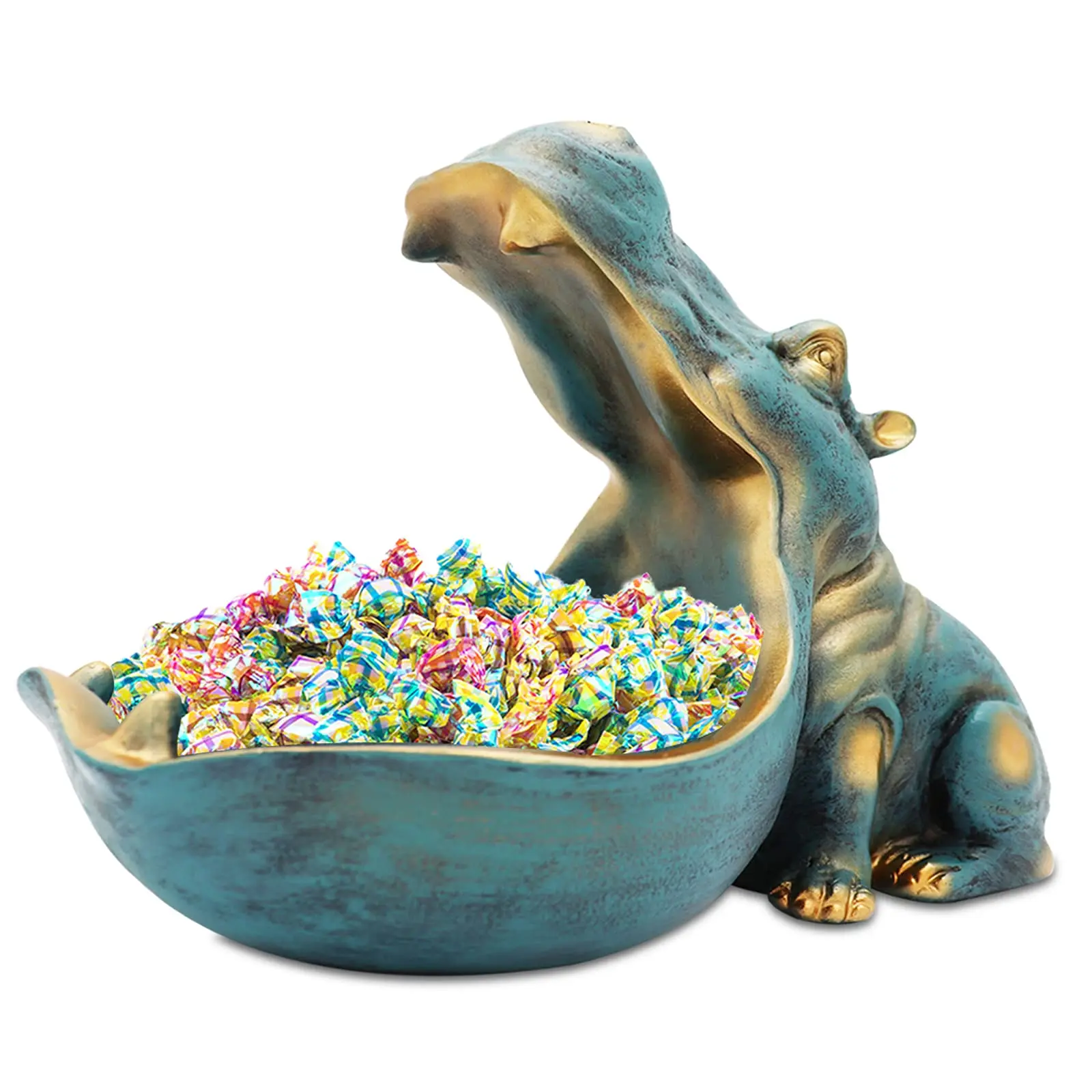 Alligator Design Candy Bowl, Resin Animal Design Candy Bowl, Decorative Ornament for Home Office Desk, Creative Desktop Ornament, Home Decor Supplies, Decorative Piece