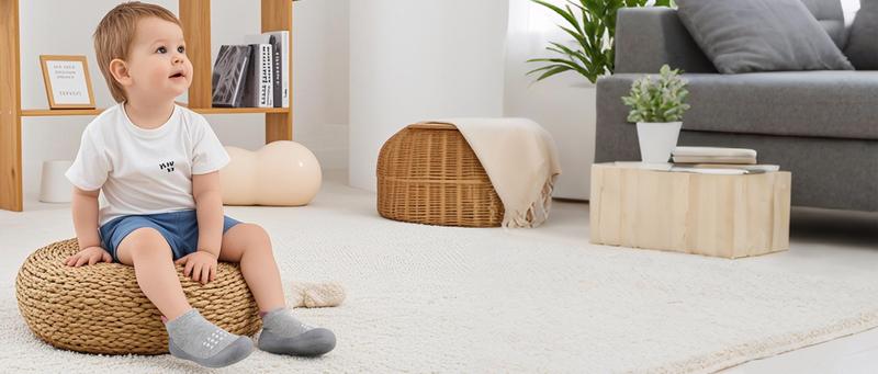 Baby Sock Shoes Toddler Walking Shoes Infant Non-Slip Slippers Soft Rubber Sole Sneakers for Baby Boys Girls