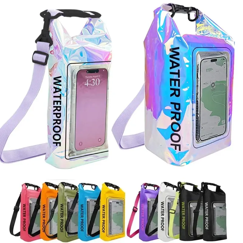 Dry Bag Swimming Pack Touch Screen Outdoor Waterproof Kayak Storage Bag Trekking Drifting Rafting Surfing Boating Backpack