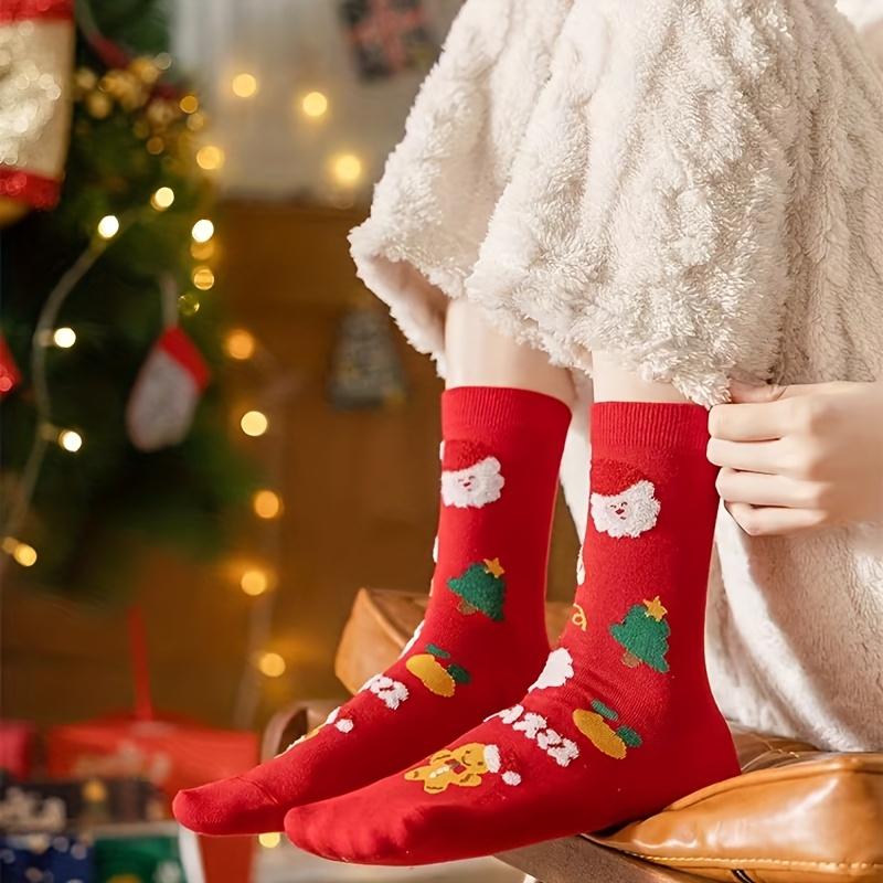 Random 17 Pairs of Autumn/Winter New Christmas Socks, Warm and Cold-Proof Cartoon Santa Claus Reindeer Snowflake Happy Holiday Comfortable Soft Unisex Mid-Calf, Advent Calendar Christmas, Advent Calendar Stuffers, Advent Calendar Christmas Women, Sock Adv