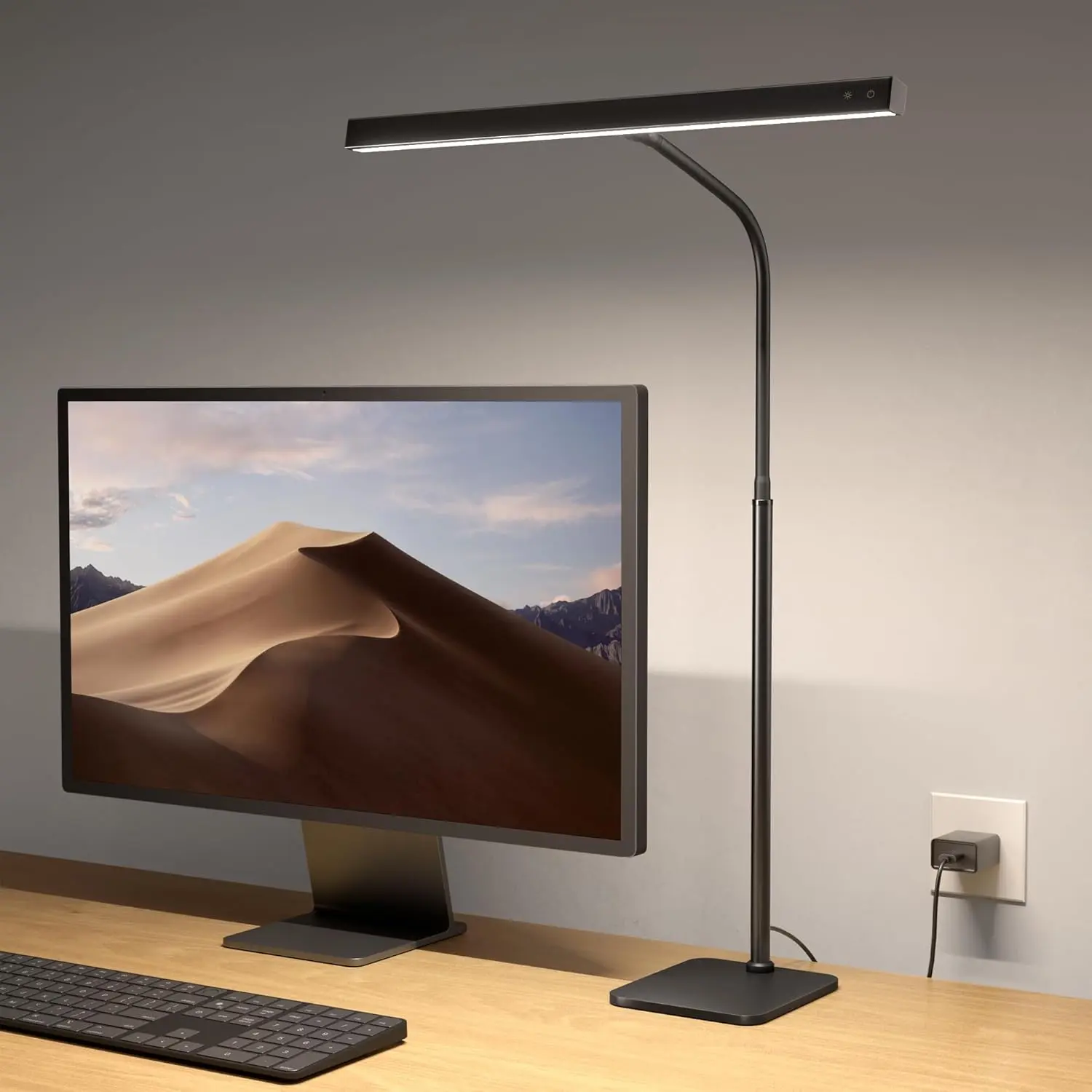 Architect Gooseneck Desk Lamp, Dimmable Metal LED Light with Touch Control for Home Office, Study, Gaming, Work from Home Essentials, Reading, Workbench, Computer Monitor, Desk Lamps, Led Desk Lamp