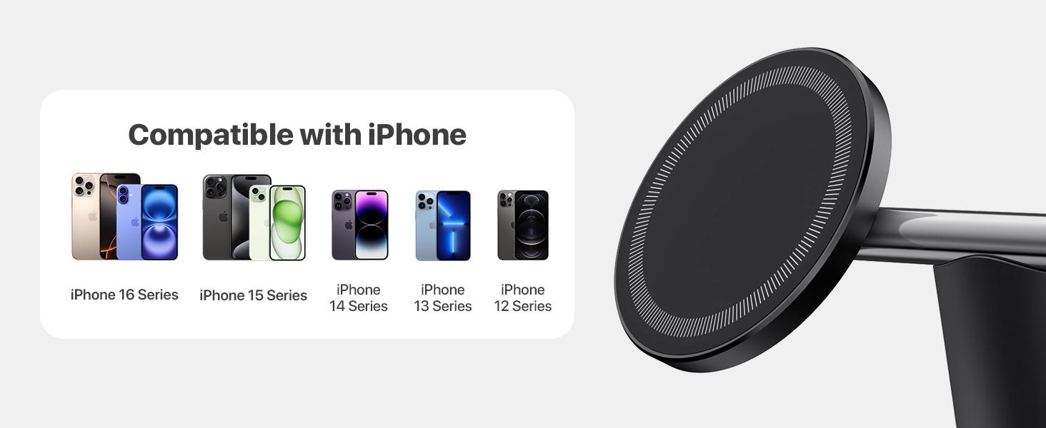 Charging Station for Apple Multiple Devices, for MagSafe Charger Stand, Wireless Charger for MagSafe 3 in 1 for iPhone 16 15 14 13 12 Series, Apple Watch, AirPods Pro/3/2 (30W Adapter Included)
