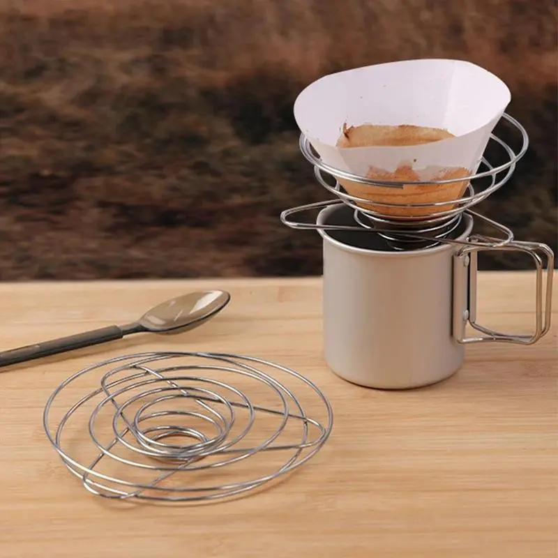 Stainless Steel Coffee Dripper, Pour Over Coffee Dripper, Coffee Strainer for Office Home Outdoor Camping Travel Picnic