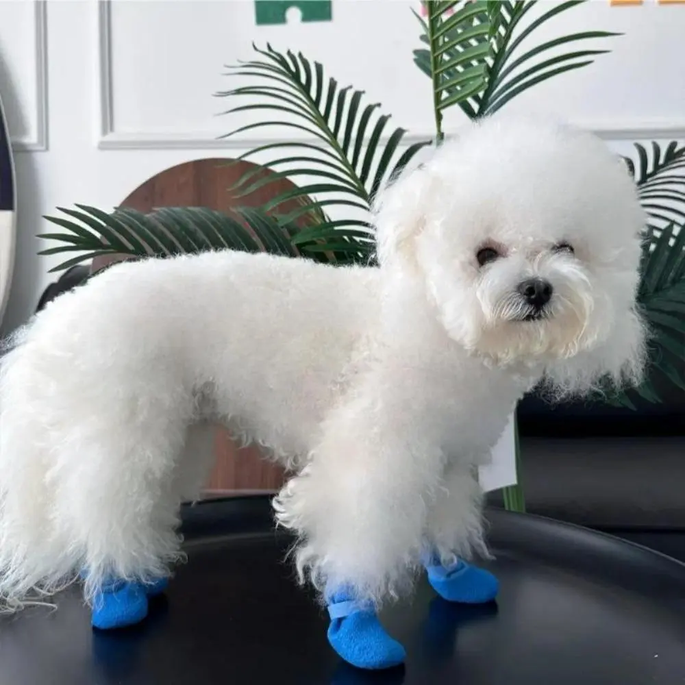 2026 New Model Pet Paw Protector Booties 4-Piece Set - Soft Soles, Waterproof, Wet-Floor Grip, Comfortable Footwear for Shiba Inus, Protects Paws for Daily Wear, Rainy Days