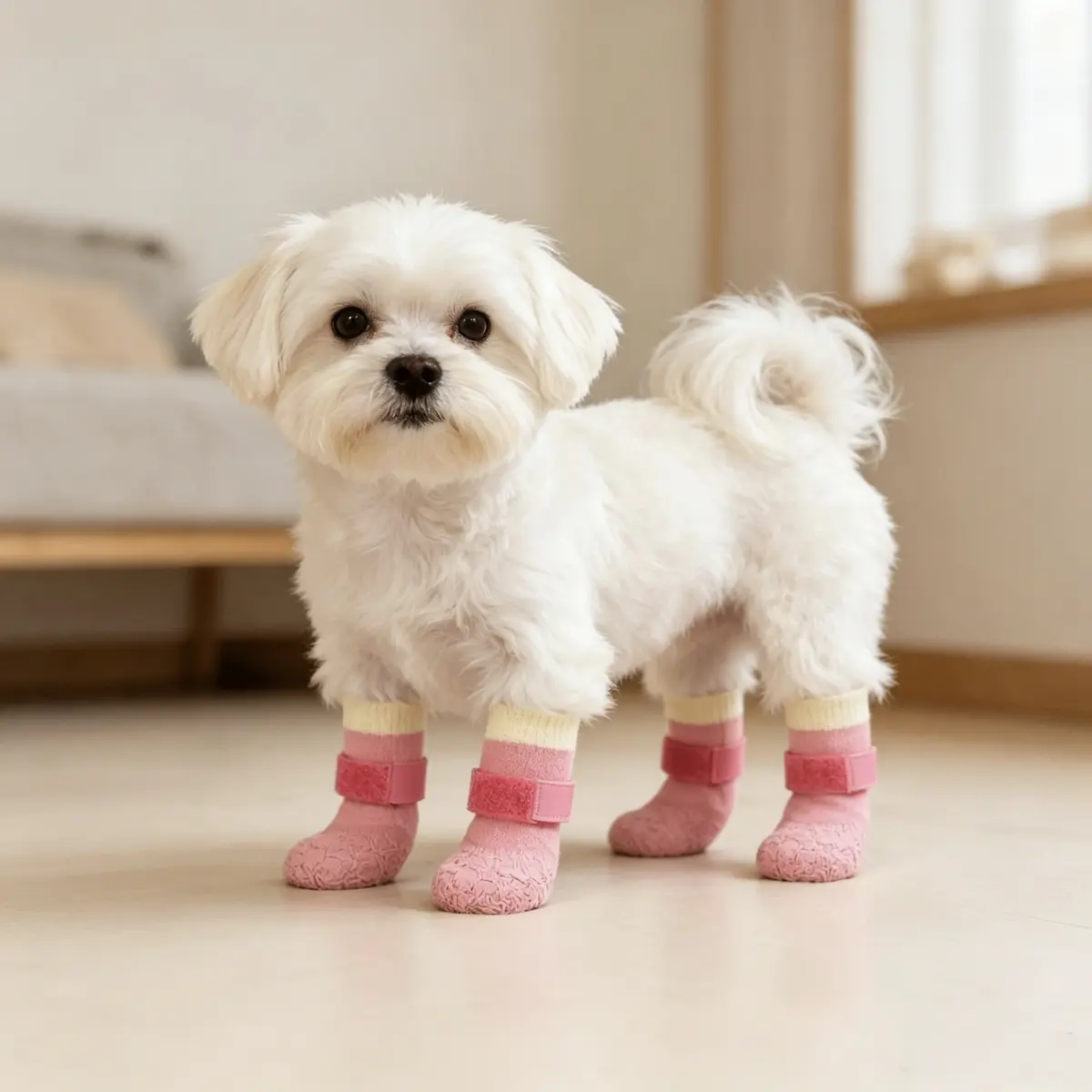 Waterproof Anti-Slip Dog Boots - Winter Paw Protection, Small To Medium Dog Slip-On Pet Shoes - Suitable For Walking, Vet Visits, Snow - Fits Teddy, Golden Retriever And All Breeds (Easy On/Off), Anti-Slip, Washable And Reusable, Waterproof