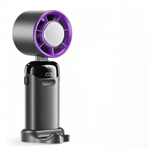 4-in-1 portable refrigeration handheld turbo fan with 200 speed settings, 21,000 revolutions per minute, 12hour cooling, digital display, 120 rotation, USB charging, mini handheld personal fan.Suitable for travel, indoor use, and office desk usage