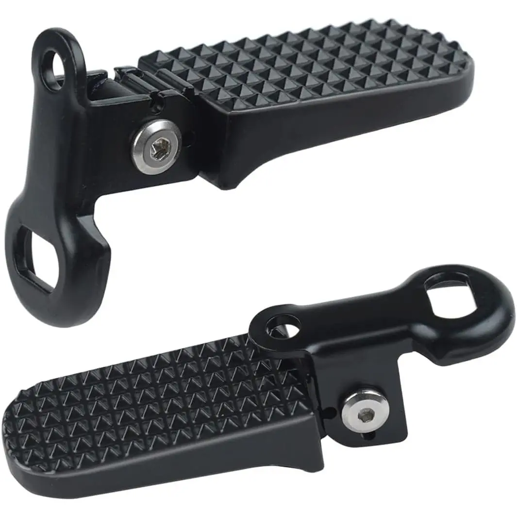 1 Pair  Rear Pedals,Aluminium Alloy  Pegs, Mini Folding  Foot Pegs,Rear Seat Footrest Pedals for Mountain  E-