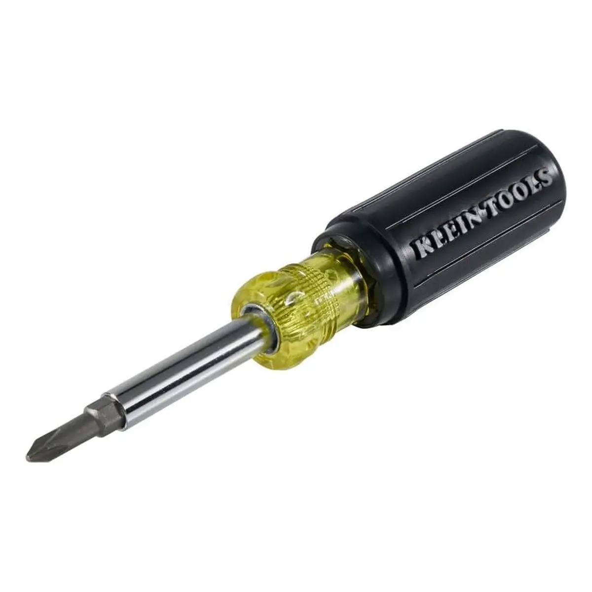 5-IN-1 Multi-bit Screwdriver, Model 32476, 2 Slotted, 2 Philips, 1 Nut Driver Tip, Compact Hand Tool
