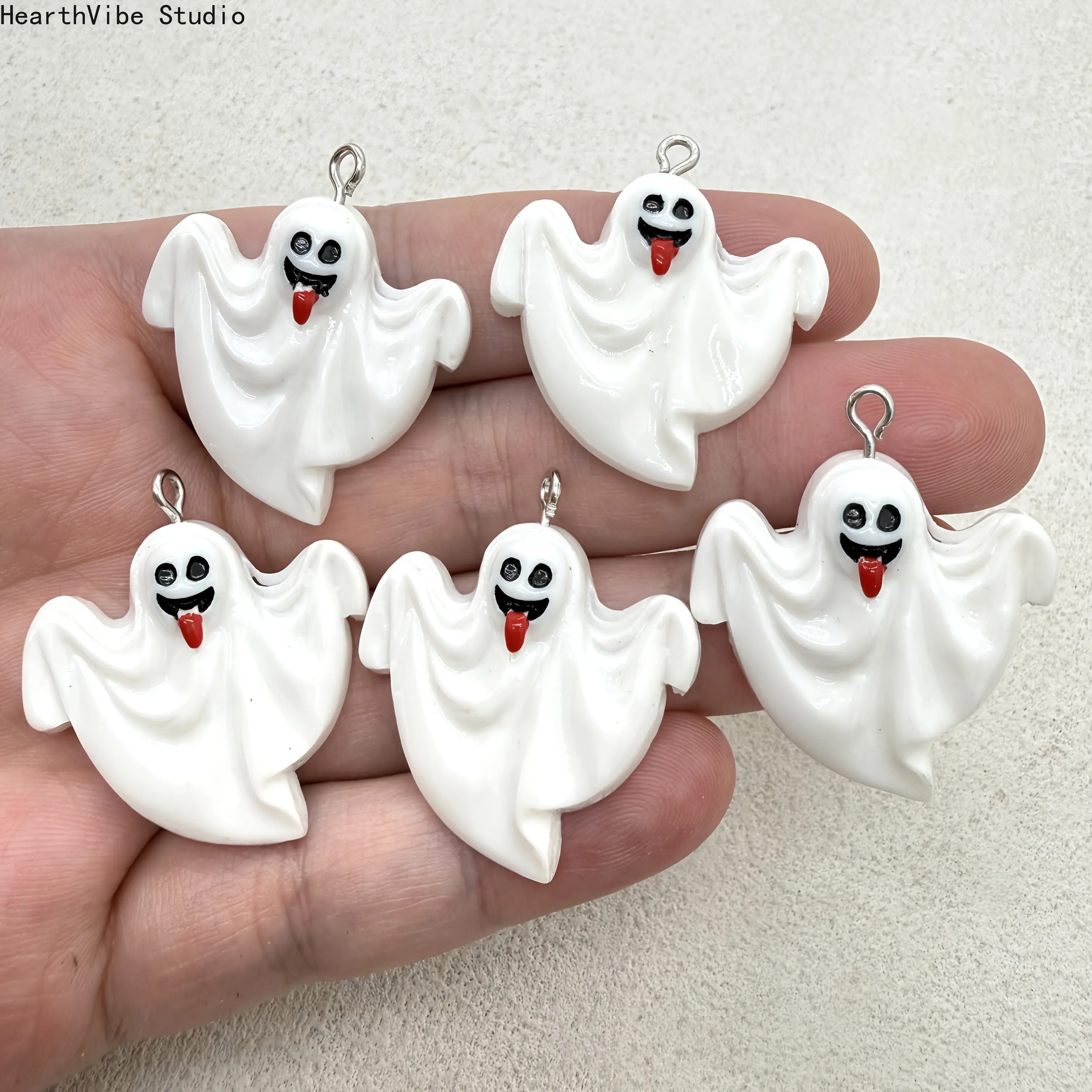 White Leather PU 7-Piece Pendant Set, Camping & Hiking Hammock Accessory, Ideal for DIY Crafts & Beginner DIY Projects