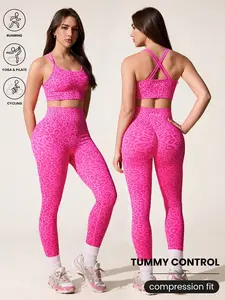 Women's Seamless Sports Suit, Tank Top Bra Set, Seamless Gym Sets, Seamless Gym Yoga, Fitness Clothing, Quick Dry, Sleeveless, Slim Fit, Plain, All Seasons, Ideal for Cycling and Daily Wear