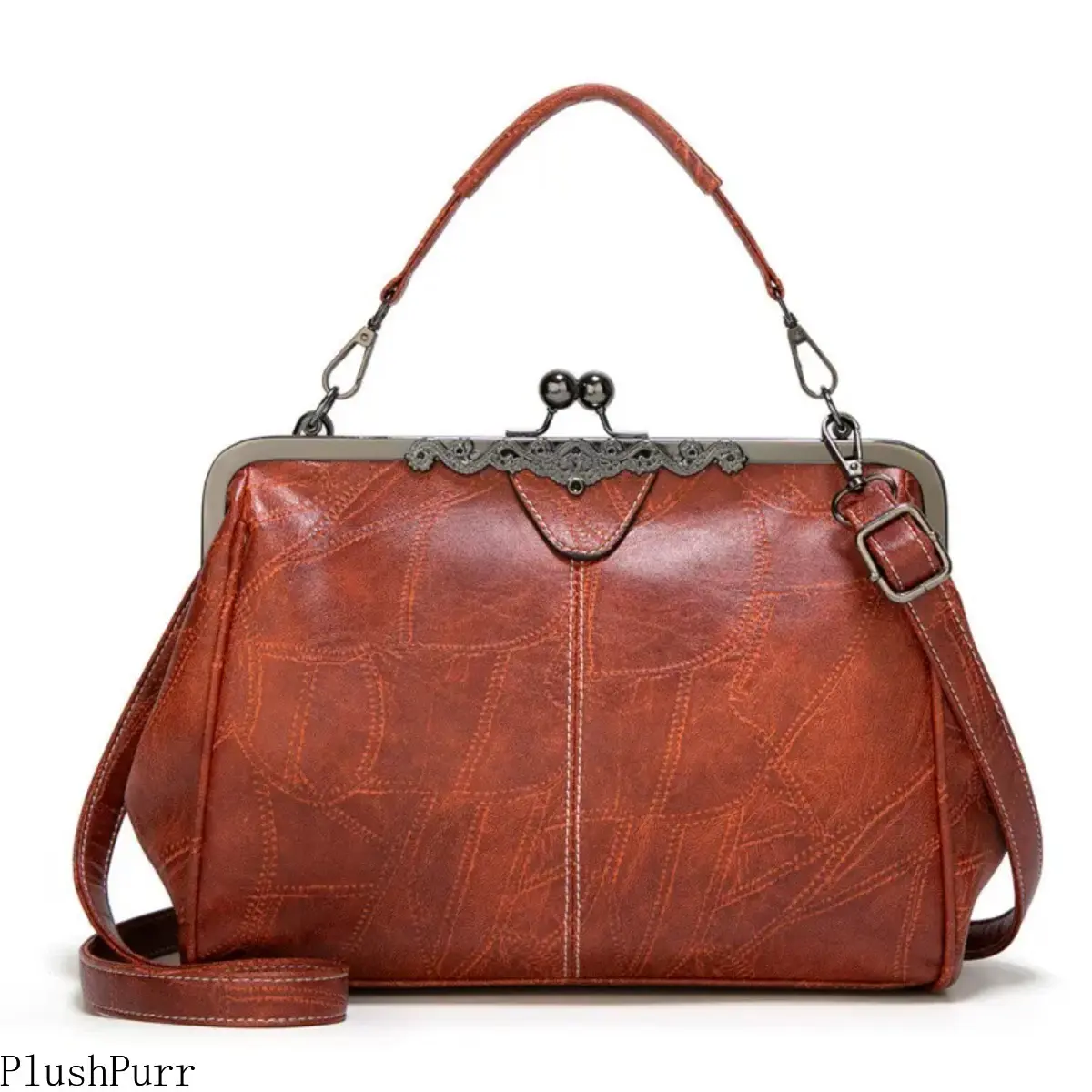 Casual Trendy Purses for Women, Vintage Geometric PU Leather Top Handle Bag, Large Cap. Holiday Crossbody Handbags with Adjustable Strap, Crossbody Purse Bag, Everyday Bag tiktokshopbacktoschool