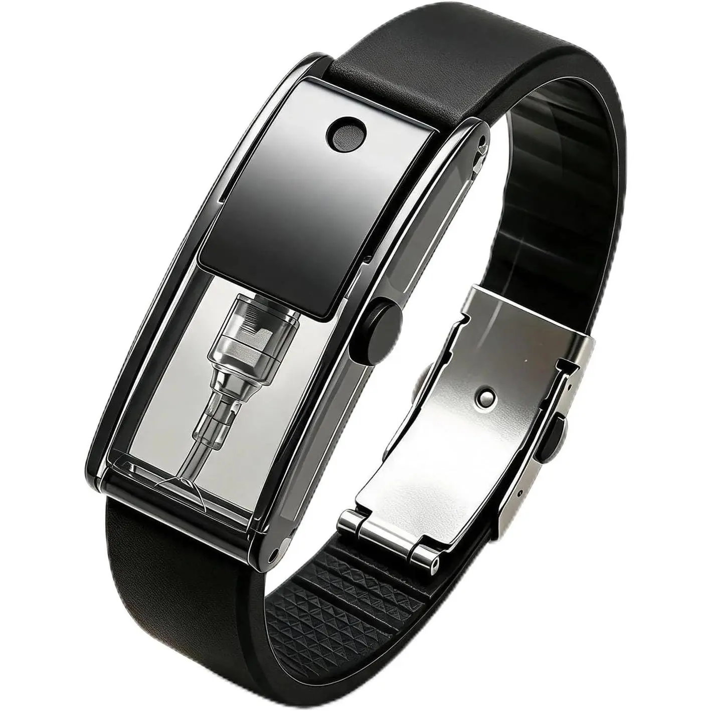Wearable Perfume Spray Bracelet, Refillable Scent Atomizer Wristband, One Touch Portable Fragrance Wrist Scent Band, Adjustable Silicone Perfume Bracelet for Men Women