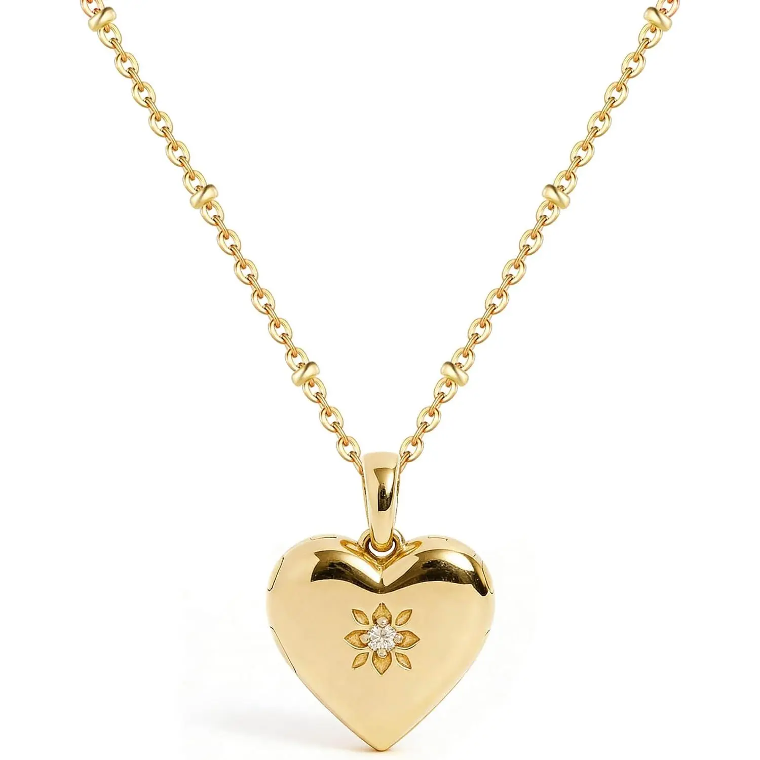 Love Heart Oval Locket Necklace that Holds Pictures Photo Lockets Birthday Gifts  for Women