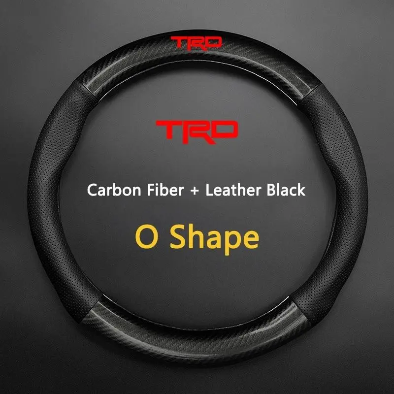 Car Steering Wheel Anti-Slip Cover for Trd Corolla Yaris Aygo Prius Chr Camry Auris Avensis, Durable Grip Accessory, Solid Form, Carbon Fiber Steering Wheel Cover, Car Accessories