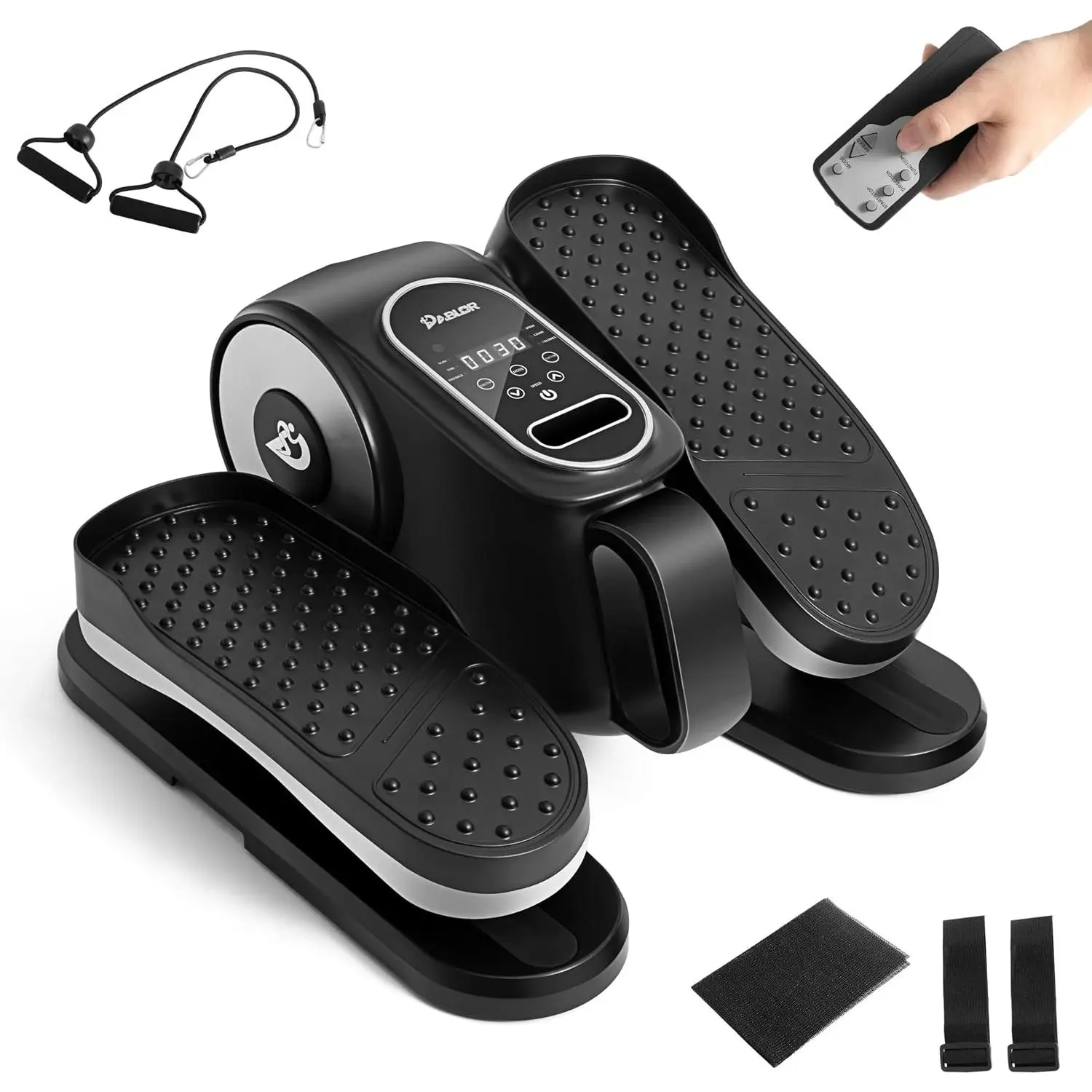 Under Desk Elliptical Machine, Eliptical  Exerciser As Seen  TV with Remote,12 Speed Levels for Whole Family,Forward & Reverse Direction, Auto & Manual Mode, Quiet Portable Machine,  & Office