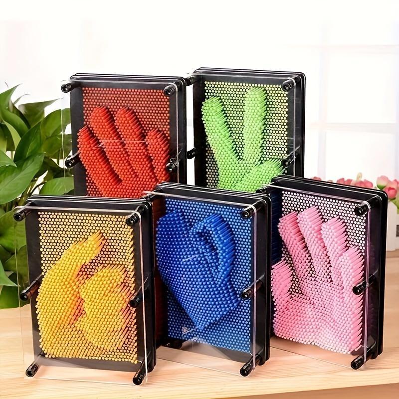 Rainbow 3D Pin Art Kit - 1 DIY Plastic Pin Art Board Sensory Sculpture | Perfect Gift for Birthdays and Ideal Present