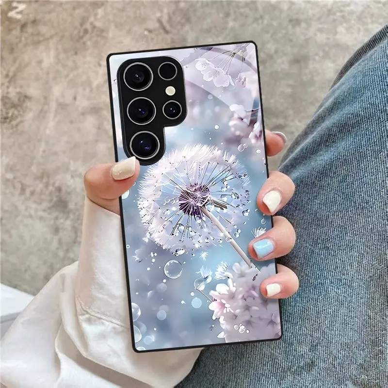 Dreamy Dandelion Patterned Phone Case - Stylish Trendy Mobile Accessory Compatible with Samsung S26, S25, S24, S23, S22 Pro, S21, S20 FE Plus Ultra Pro, A56, A55, A54, A53, A52, A51, A36, A35, A34, A32, A26, A25, A24, A23, A16, A15, A14, A06, A05, A03s, A