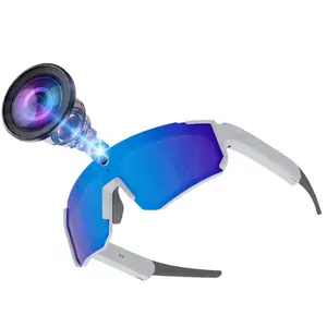 Sport Smart Glasses with Camera, Wearable Tech Glasses, 8MP Camera, Video Recording,4GB Memory Build-in (No SD Card Needed), Build-in Myopia Inner Frame,Bluetooth Call ,Music Control ,AI Translation, 260Mah Battery, IP64 Waterproof