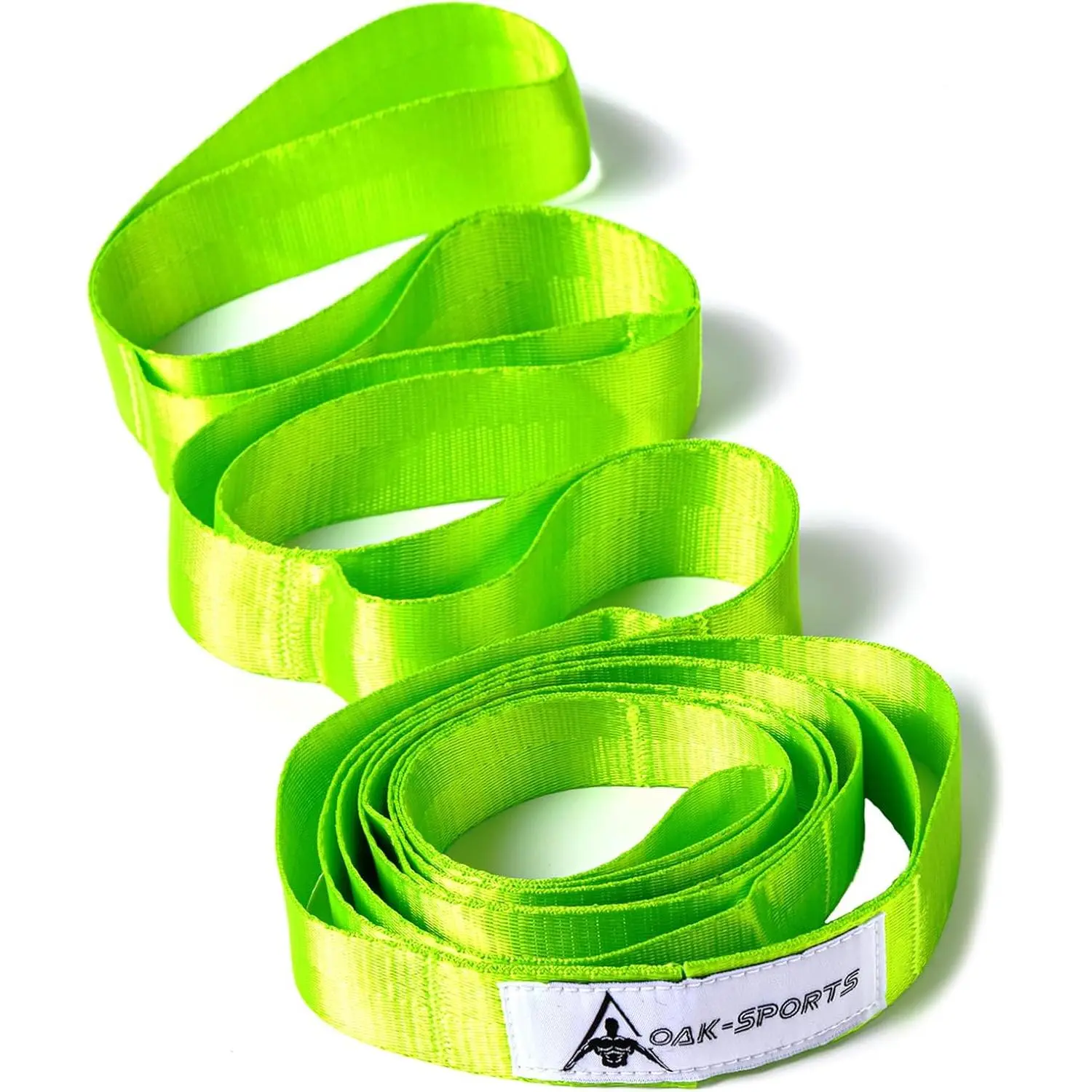 Stretching Strap Yoga Strap for Physical  with 10 Loops, Yoga Straps for Stretching, Upgraded Non-Elastic Stretch Band for Pilates, Dance and Gymnastics with Workout Guide