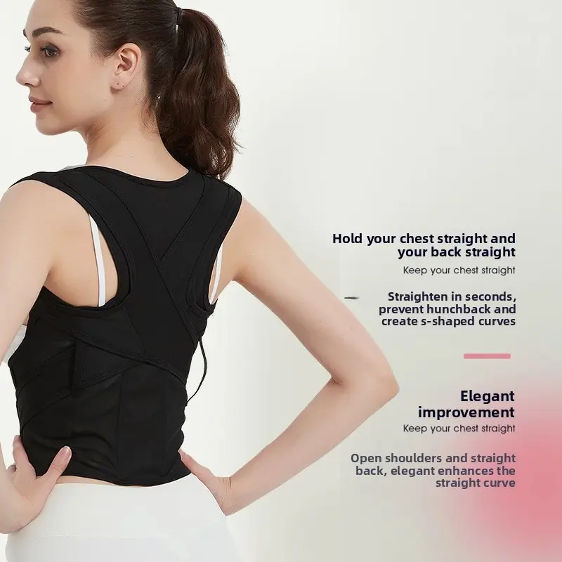 Hunchback correction device, back correction device for men and women, adult beauty shoulder strap, open shoulders, breathable and posture-correcting band
