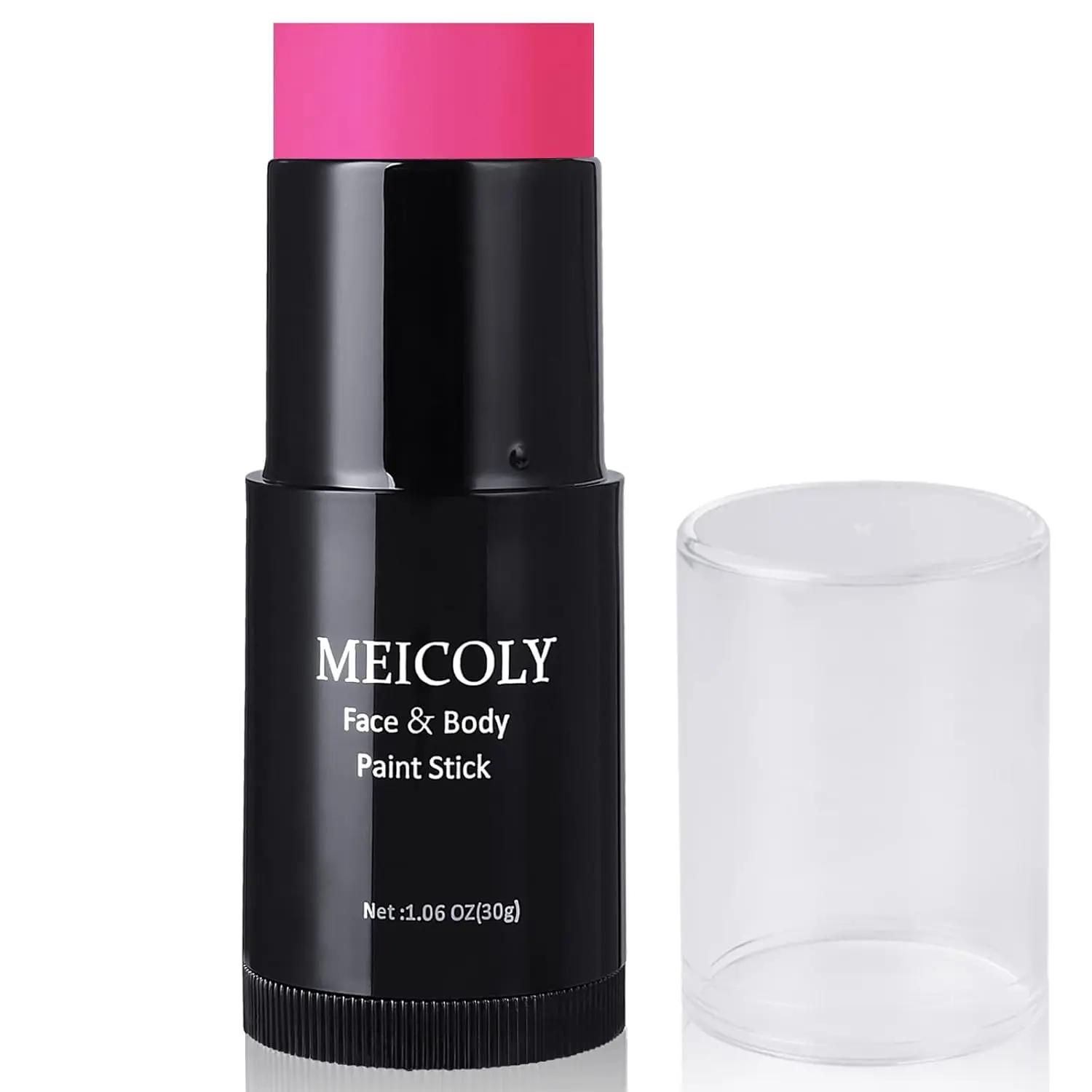 Pink Face Body Paint Stick(1.06Oz),Waterproof Sweatproof Pink Eye Black Softball/Baseball/Football,Cream Body Paint,Blendable Face Paint for Halloween Special Effects SFX Makeup