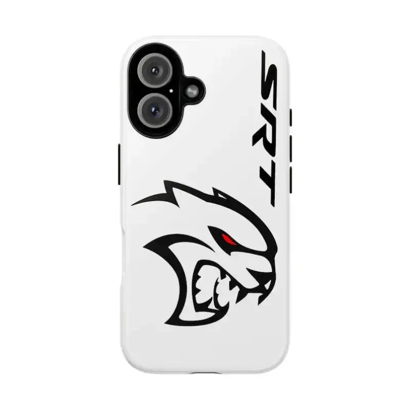 SRT Hellcat Logo Phone Case Muscle Car Racing Aesthetic Tough Protective Cover Fan Gift Designed for iPhone 11-17 Pro Max/Plus & Samsung Galaxy S23-S25