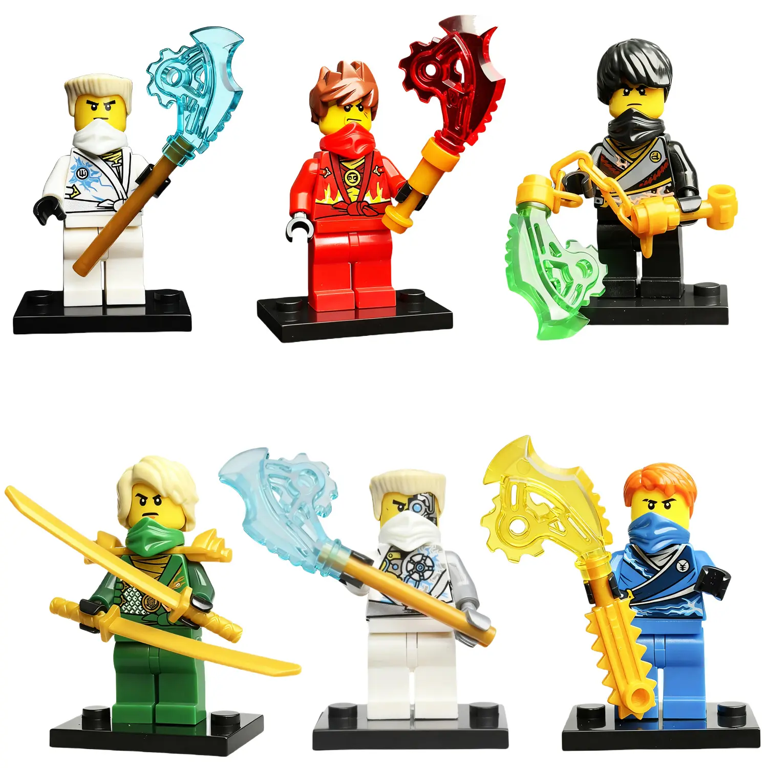New Arrival Energy Reboot Series Fantasy Energy Warrior Mini Building Block Figures, with detachable decorative accessories, hand-assembled DIY collectible ornaments, creative birthday and holiday gifts for boys and building block enthusiasts