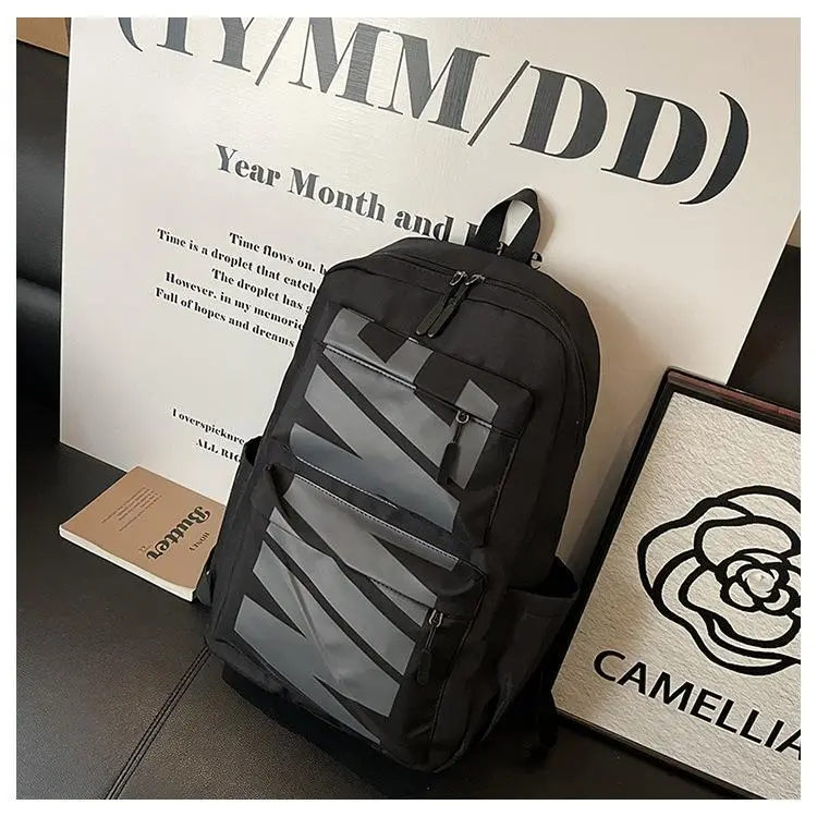Solid Color Minimalist Backpack, Large Capacity Unisex School Bag with Adjustable Straps for College, Travel & Everyday Use, Backpacks For School, Book Bags, Comfortable, Organized, Clean Lines Casual Travel Backpack Backpack Black