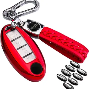 Nissan Keychain Cover, Soft Tpu 360° Full Protection, Fits Altima, Rogue, Maxima, Sentra, Infiniti Armada, Sedan, Murano, Pathfinder, Frontier
