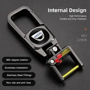 1Pcs Stainless Steel Car Keychain 3D Decoration Keyring Accessories For Dacia Logan Sandero Jogger Spring Bigster Duster Lodgy Dokker
